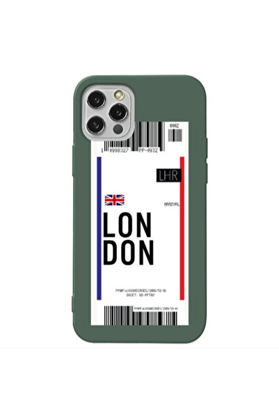 Other Apple iPhone 12 Pro Max London Arrival Dark Green Colored Silicone TPU ...
