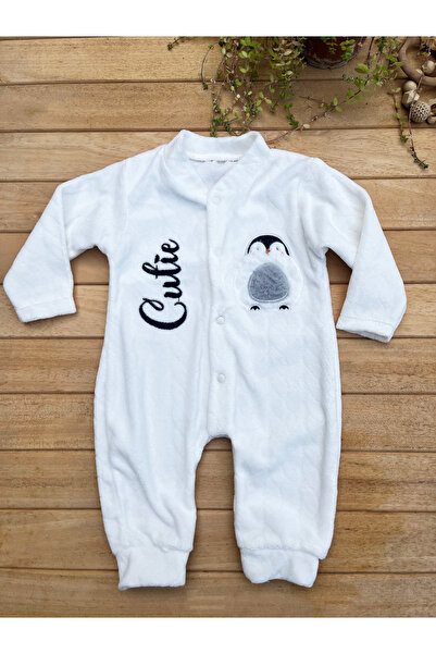 Nayinom Baby Rompers with Velvet Booties Winter Seasonal Penguin