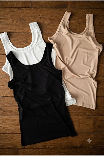 Demirsa Boutique Bamboo Fabric Women's Athlete Thick Strap Top, Black and Whi...