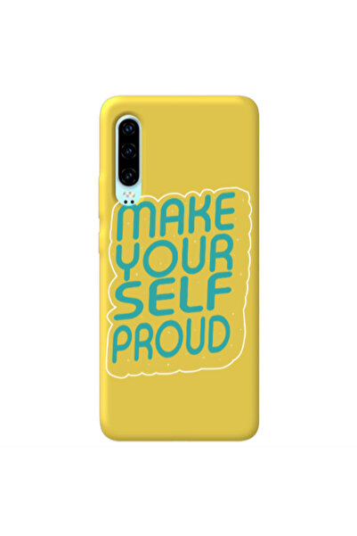 Other Huawei P30 Make Your Self Proud Yellow Colored Silicone TPU Θήκη