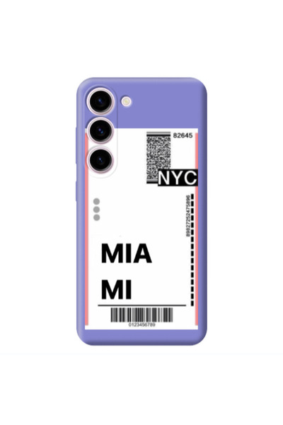 Other Samsung S23 Plus Miami NYC Purple Colored Silicone TPU Θήκη