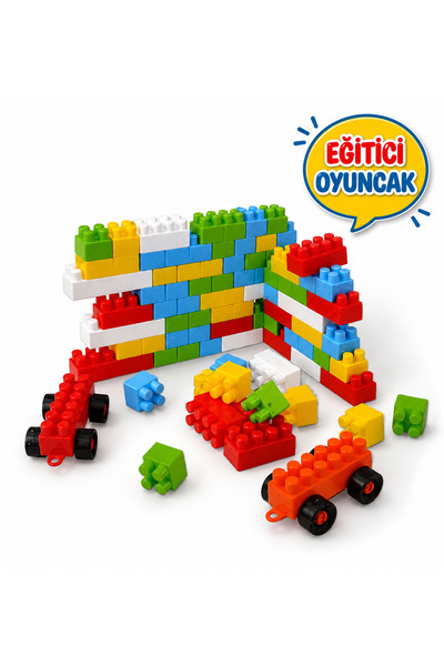 JRK 185 Parça Kutulu Midi Block - Renkli İnşa Oyuncağı Seti