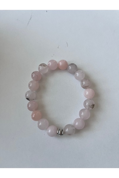 Leyandoğaltaş Leyan Natural Stone Pink Bracelet 10 mm 16.5 cm