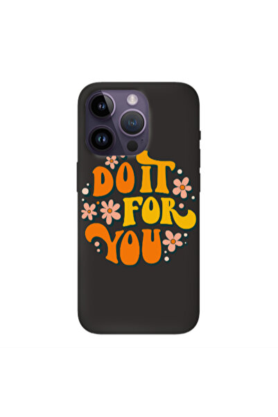 Other Apple iPhone 14 Pro Max Do it For You Black Colored Silicone TPU Θήκη