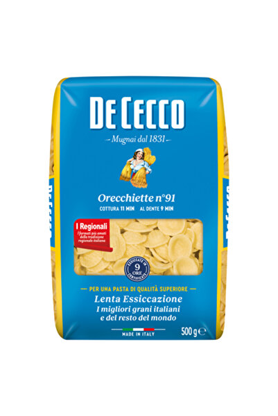 De Cecco Orecchiette Makarna 500 g - Otantik İtalyan Lezzeti 2'li Ekonomik Paket