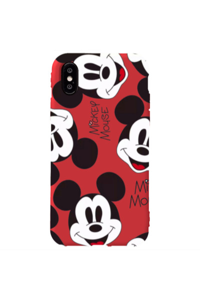 Other Apple iPhone Xs Mickey Mouse Red Colored Silicone TPU Θήκη