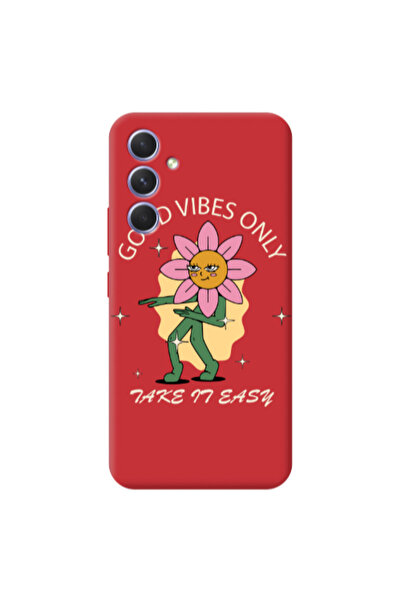 Other Samsung A26 Good Vibes Only Red Colored Silicone TPU Θήκη