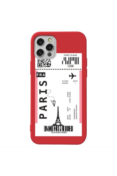 Other Apple iPhone 12 Pro Max Paris FRA Red Colored Silicone TPU Θήκη