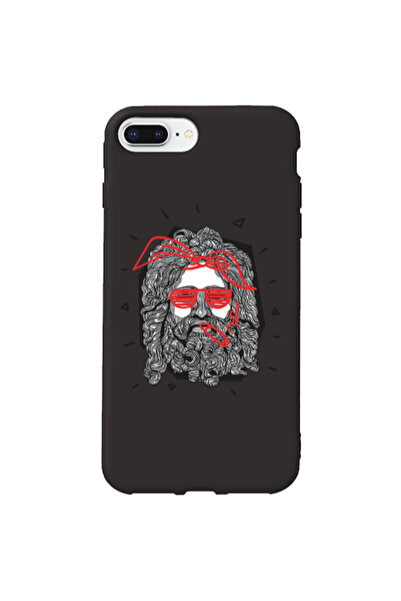 Other Apple iPhone 7 Plus Cool glasses Black Colored Silicone TPU Θήκη
