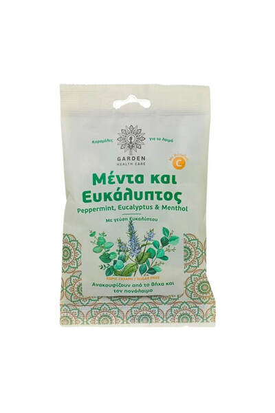 Garden | Καραμέλες για το Λαιμό Μέντα και Ευκάλυπτος | 60gr