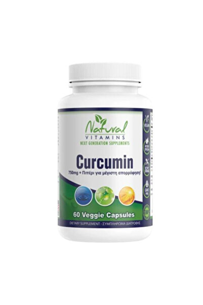 NATURAL VITAMINS |   Κουρκουμίνη 750mg |   60 κάψουλες βούτυρου βοτάνων