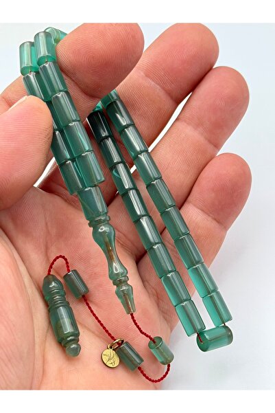Kesme Model Ateş Kehribar Tesbih Usta İmzalı 6,5*10 mm