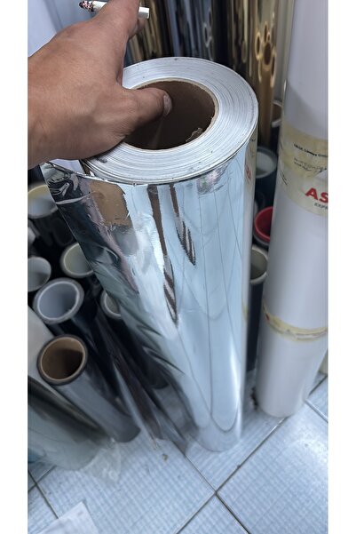 OSSOFOL Aynalı folyo 100 x 50 cm dekoratif folyo kendinden yapışkanlı Duşakabin folyosu