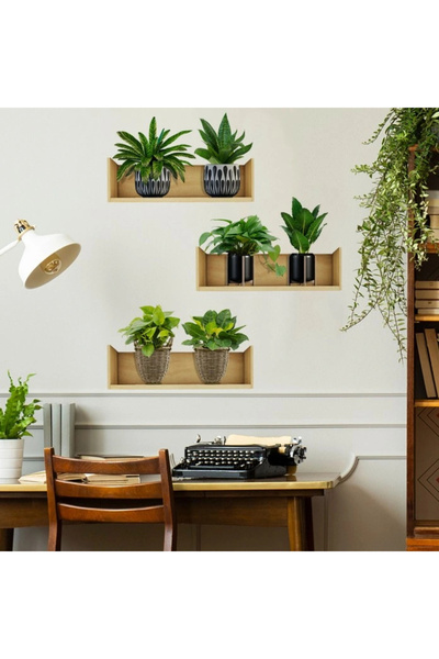 shopwave Adhesive Sticker with Shelf Plant Design 20*30 cm Set of 3 (5047)