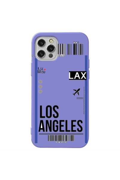 Other Apple iPhone 12 Pro Max Los angeles Purple Colored Silicone TPU Θήκη