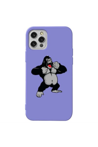 Other Apple iPhone 13 Pro Angry Gorilla2 Purple Colored Silicone TPU Θήκη