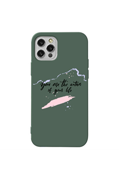 Other Apple iPhone 12 Pro Max You are the authors Dark Green Colored Silicone...