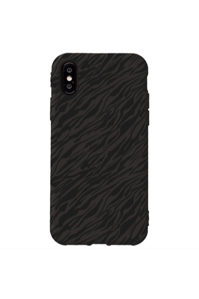Other Apple iPhone Xs Max Black zebra Black Colored Silicone TPU Θήκη
