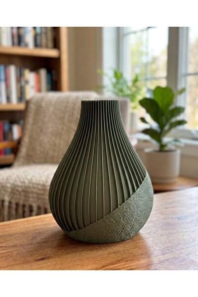 Srctech Modern Stylish and Decorative 3D Printing Vase - 13 cm High