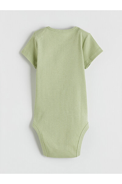 LC Waikiki Crew Neck Baby Boy Snap Bodysuit