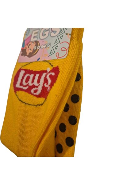 EGS SOCKS Çocuk Sarı Renkli Kaydırmaz Tabanlı Esnek Dikişsiz Patik Çorap (27-...