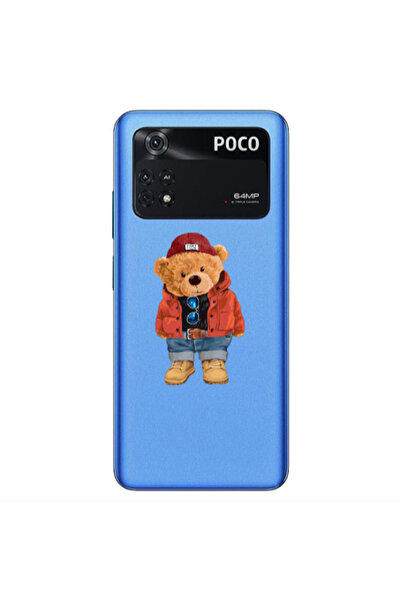 Other Xiaomi Poco M4 Pro 4G Bear in a hat Transparent Silicone TPU Θήκη