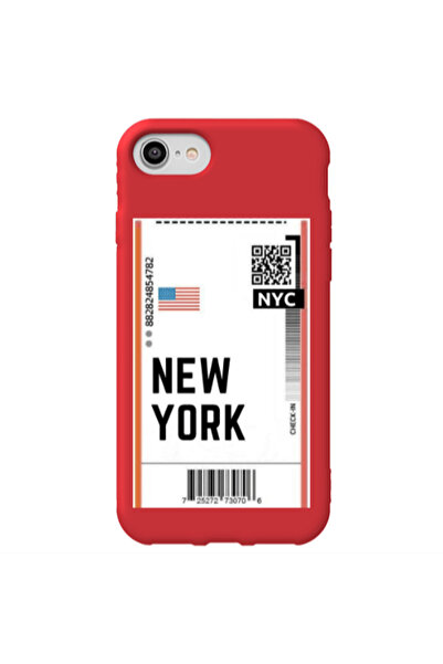 Other Apple iPhone 7 New York NYC Red Colored Silicone TPU Θήκη