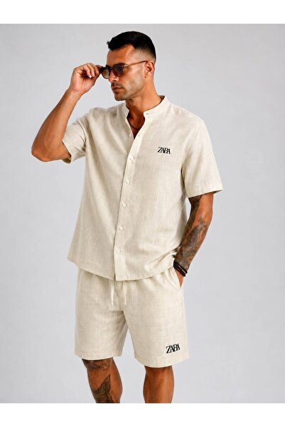 STITCH by MH Men's Breathable 100% Rich Linen Casual Co-Ord Set