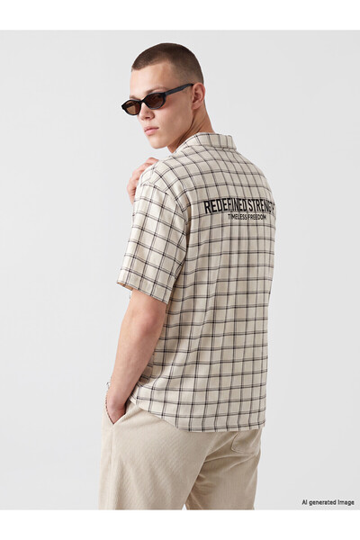 LC Waikiki Nevavm Regular Fit Plaid Men's Shirt with Difference
