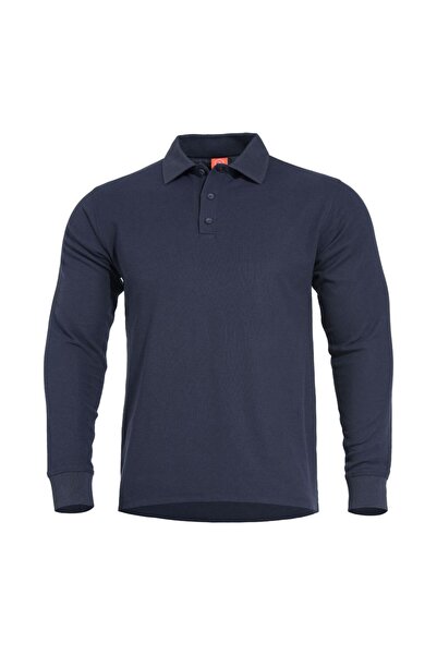 Pentagon Μακρυμάνικο Polo Aniketos Μπλε L