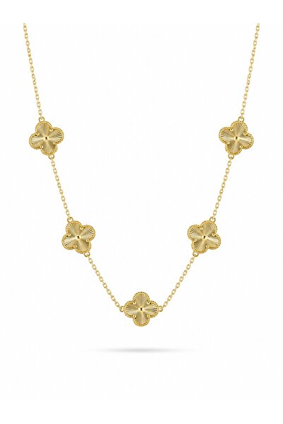 serelya قلادة نسائية من سلسلة Gold Color Clover Model VIP