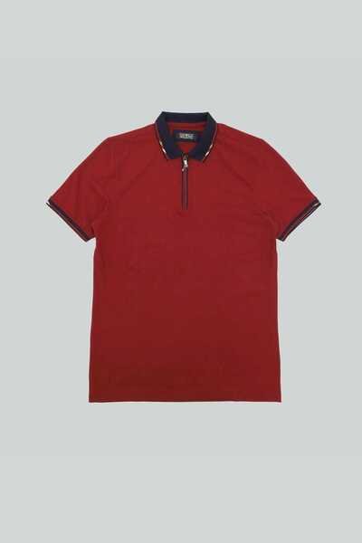 THEWILDWALKING Men's Pique Half Zip Polo Neck T-Shirt