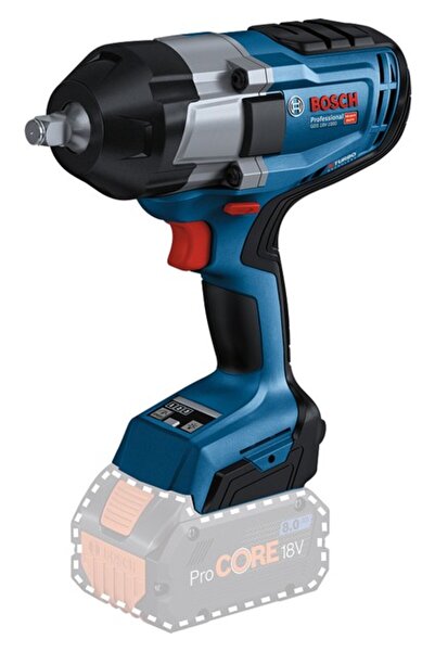 Professional GDS 18V-1000 Akülü Somun Sıkma 18V 1/2'' Mandren ile Yüksek Tork Gücü (SOLO)