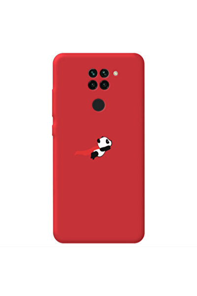 Other Xiaomi Redmi Note 9 kite flying panda Red Colored Silicone TPU Θήκη