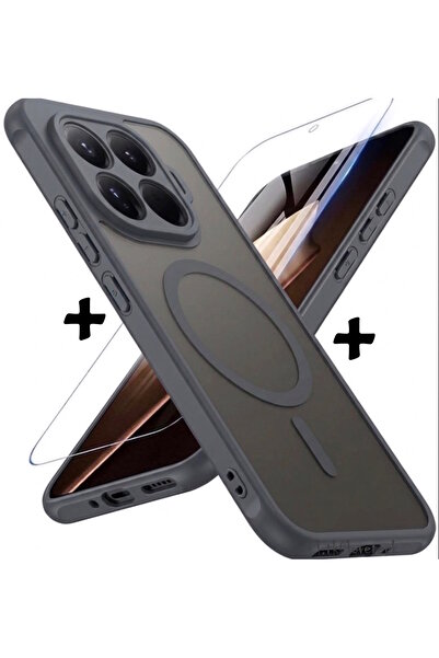 m.tk moveteck Xiaomi Mi 17T Pro Uyumlu Kılıf Mat Magsafe Renkli Kenarlı Kamer...