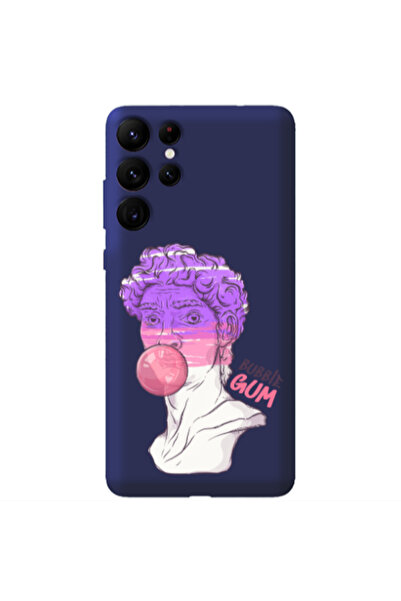 Other Samsung S22 Ultra Pin Bubble Dark blue Colored Silicone TPU Θήκη