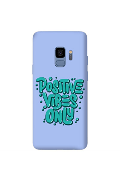 Other Samsung S9 Plus Positive Vibes Only Light Purple Colored Silicone TPU Θήκη