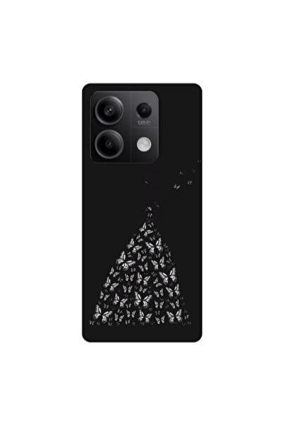 Other Xiaomi Redmi Note 13Pro 5G Butterfly Girl Black Colored Silicone TPU Θήκη