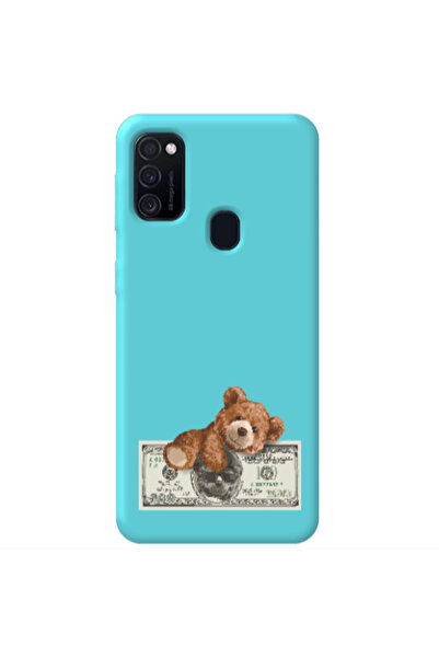 Other Samsung M21 Money Style Turquoise Colored Silicone TPU Θήκη