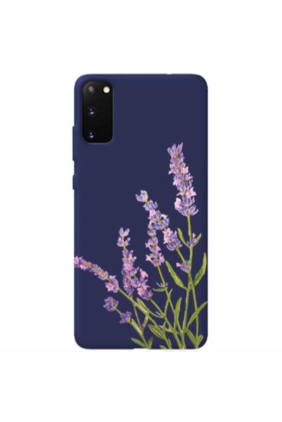 Other Samsung S20 Flowers 8 Dark blue Colored Silicone TPU Θήκη