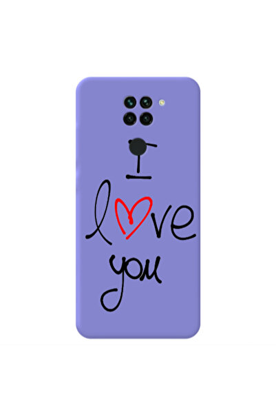 Other Xiaomi Redmi Note 9 i love you Purple Colored Silicone TPU Θήκη