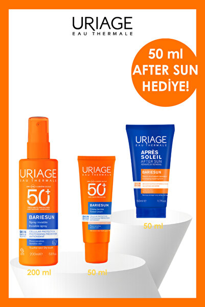 Uriage BARIESUN SPF50+ Parfümsüz Sprey 200ml + Orta Ton Renkli Güneş Kremi 50...