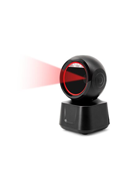 NEXTLY Scanner de coduri de bare laser omnidirecțional 1D/2D/QR USB Negru