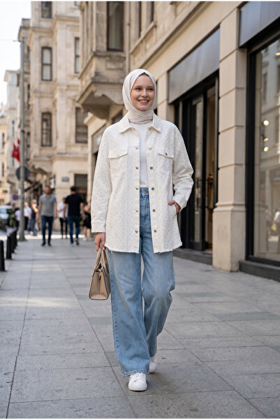 Mymood Crystal Spread Stone Denim Jacket