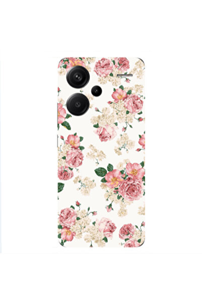 Other Xiaomi Redmi Note 13 Pro+ 5G Pink Flowers 2 Transparent Silicone TPU Θήκη