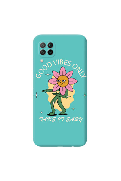 Other Huawei P40 Lite Good Vibes Only Turquoise Colored Silicone TPU Θήκη