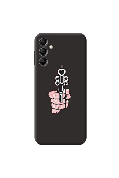 Other Samsung A24 Heart gun Black Colored Silicone TPU Θήκη