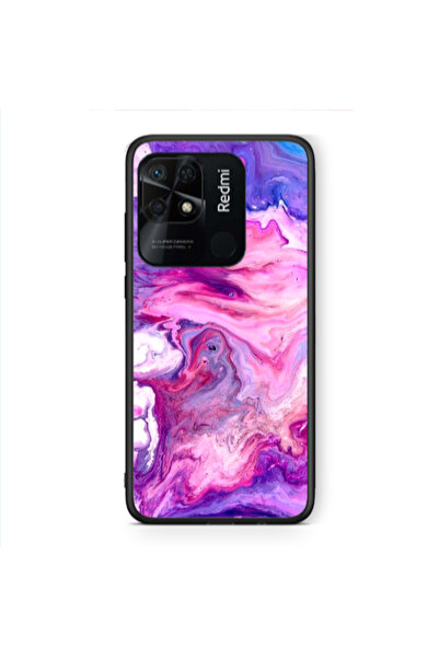 Other Xiaomi Redmi 10C Marble art Black Glossy Θήκη