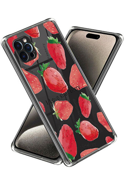 OEM Σχέδιο Φράουλες Πολύχρωμο Πίσω Κάλυμμα (iPhone 15 Pro Max) Κωδικός: 01IPH...