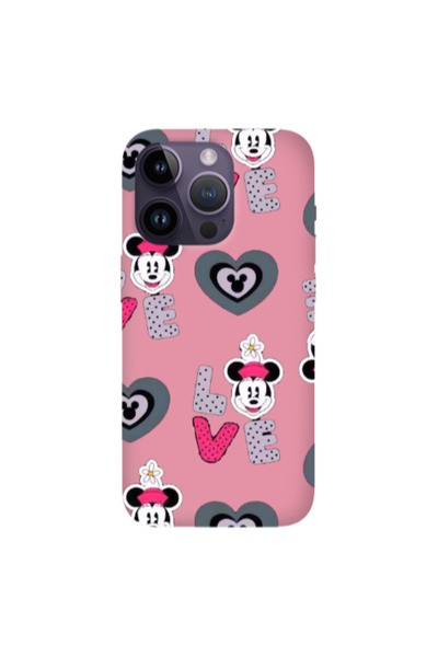 Other Apple iPhone 14 Pro Max Minnie Pink Colored Silicone TPU Θήκη